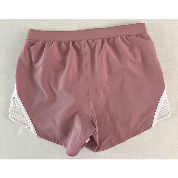 Under Armour 1350196-697 Women's Sz Small Dusty Pink/White UA Fly-By 2.0 Shorts - Picture 2 of 12